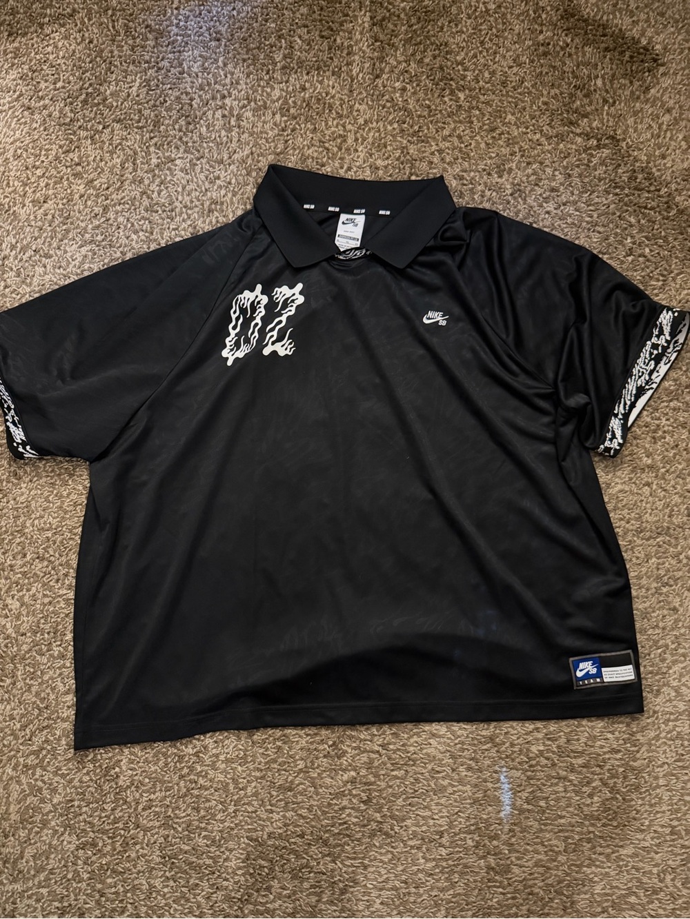 Nike SB black jersey Size XL like NEW boxy oversized fit